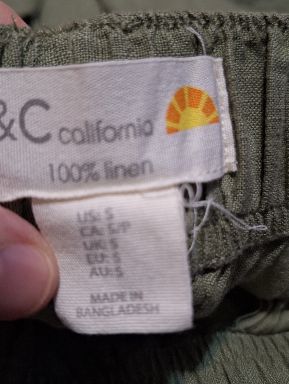 C& C California Womens S Cargo Wide Leg Pants Beach 100% Linen Resort Breathable - Picture 3 of 7